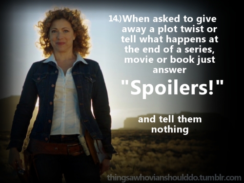 THings a Whovian should do